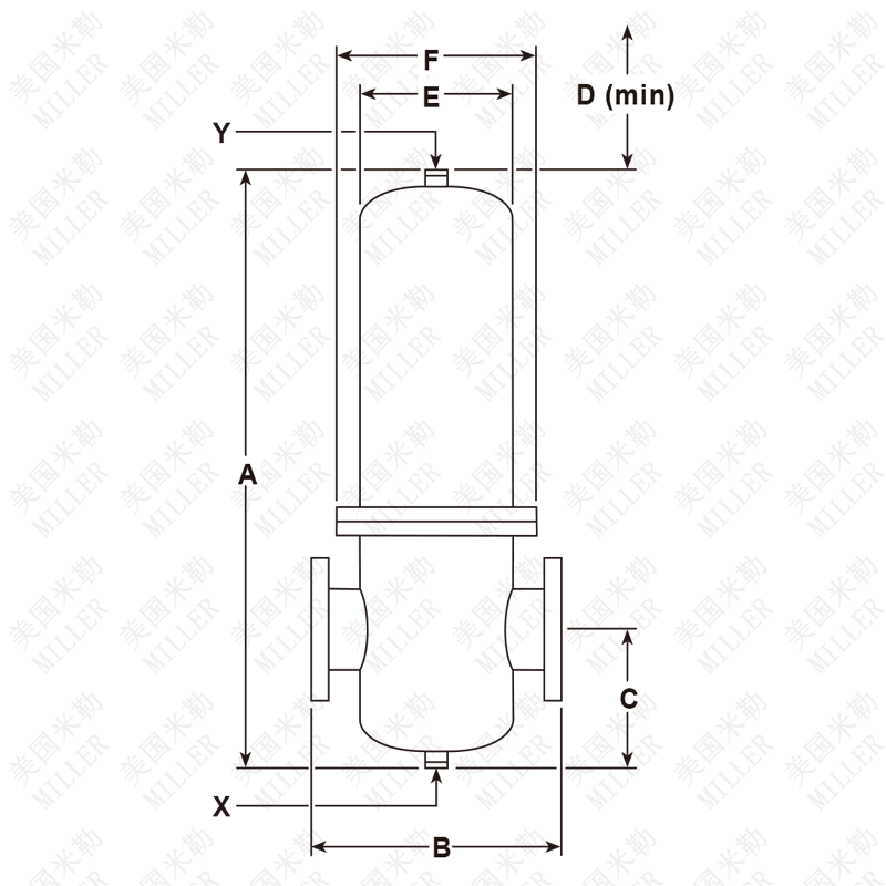 进口蒸汽过滤器连接尺寸图